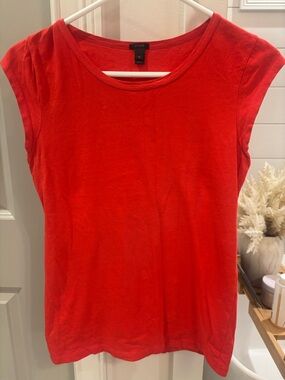 J. Crew Women’s Bright Red Cap-Sleeve Tank